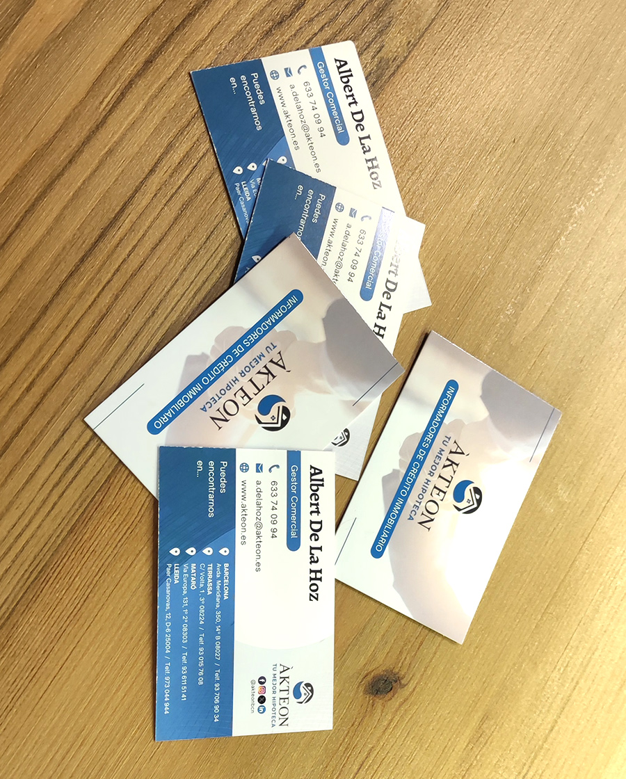 Tarjetas de visita Àkteon
